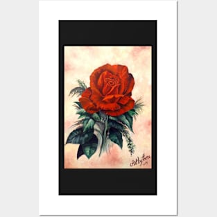 Red Rose Posters and Art